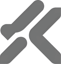 Минималистичный серый логотип партнера Кэт Фаукет в рекламной сети CryptoAds для микро-выплат биткоинов